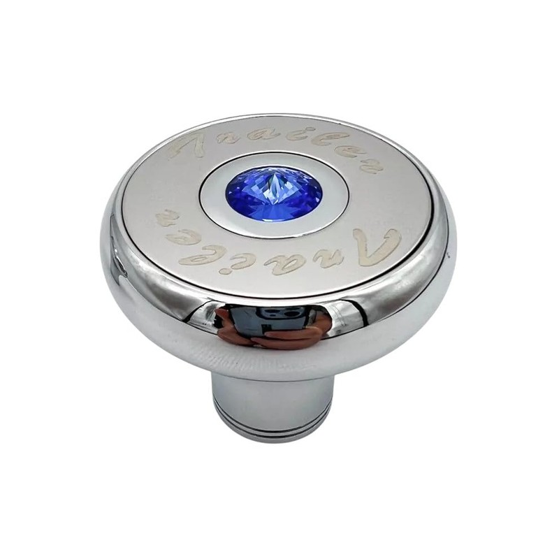 Chrome Blue Diamond Deluxe Tractor Trailer Air Brake Valve Knob