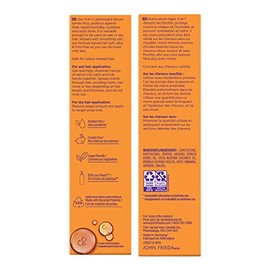 John Frieda Frizz Ease Lightweight Serum Anti-Frizz Suero para el cabello, Aceite Capilar Nutritivo para el Control del Frizz, para cabello fino, Protector Térmico con Aceites de Argán y Coco, 50mL
