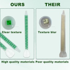 20 Pieces Mixing Nozzle Static Mix Nozzle Adhesive Tips Square