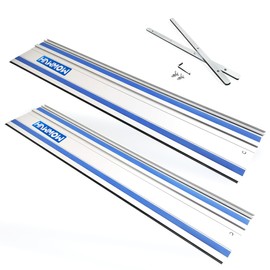 78" Track Saws Guide Rail Compatible with Makita and Fit for Festool, Includes 2 PCS 39" Aluminum Extruded Guided Rails and 2 Guide Rail Connectors for Woodworking Longer Cuts, Sliver