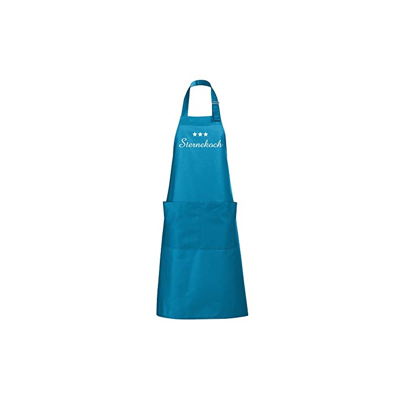 Schnoschi High Quality Embroidered Kitchen Apron in Turquoise with 3