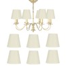 Hapivida 6Pcs Chandelier Lampshade, Household Modern E14 Clip On Fabric