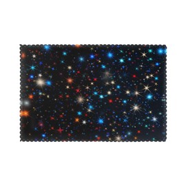 WHJYMX Stars Pattern Printed Placemats Plate mat 12x18in 6 Pieces Set Table Decoration Suitable for Gatherings Family use