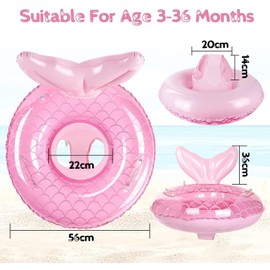 CYCFMYYLY Baby Swimming Float, Inflatable Float Ring, Pool with Safety Seat and Handle for Babies 3-36 Months Toddlers Infant Training Summer Bath