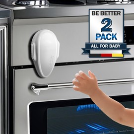 MCOTOP Oven Lock Child Safety (2 Pack), Kitchen Safety Oven Door Lock for Babies & Kids, Stove Child Proof, Childproof Oven Locks for Toddlers, Upgrade Heat-Resistant Material, Easy to Install (White)