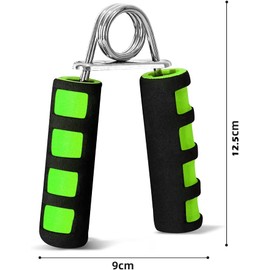 ALBOYI Hand Grip Strengthener 2 Pack, Foam Hand Grips Gripper Exerciser Finger Forearm Wrist Muscle Exerciser Grip Trainer, Green and Orange