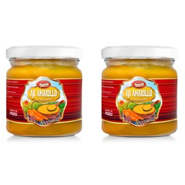 Sanniti Peruvian Hot Pepper Spread | DOP Molido Paste Imported From Peru (Pack of 2) (7.5 oz, Aji Amarillo)