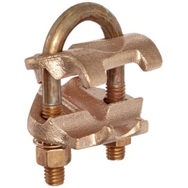 Burndy GAR1429 Wire to Rebar Conductor, 1/2-3/4 I.P.S. Tube, 7/8" - 1" Rod Size, 2/0 Sol. - 250 Cable, 2-3/8" Width, 3" Height