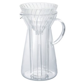 Hario V60 Glass Hot and Iced Coffee Maker, 700ml, Clear