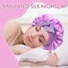 WAYAMY (2PCS) Gorro De Dormir Suave Satinado, Capó De Satén,
