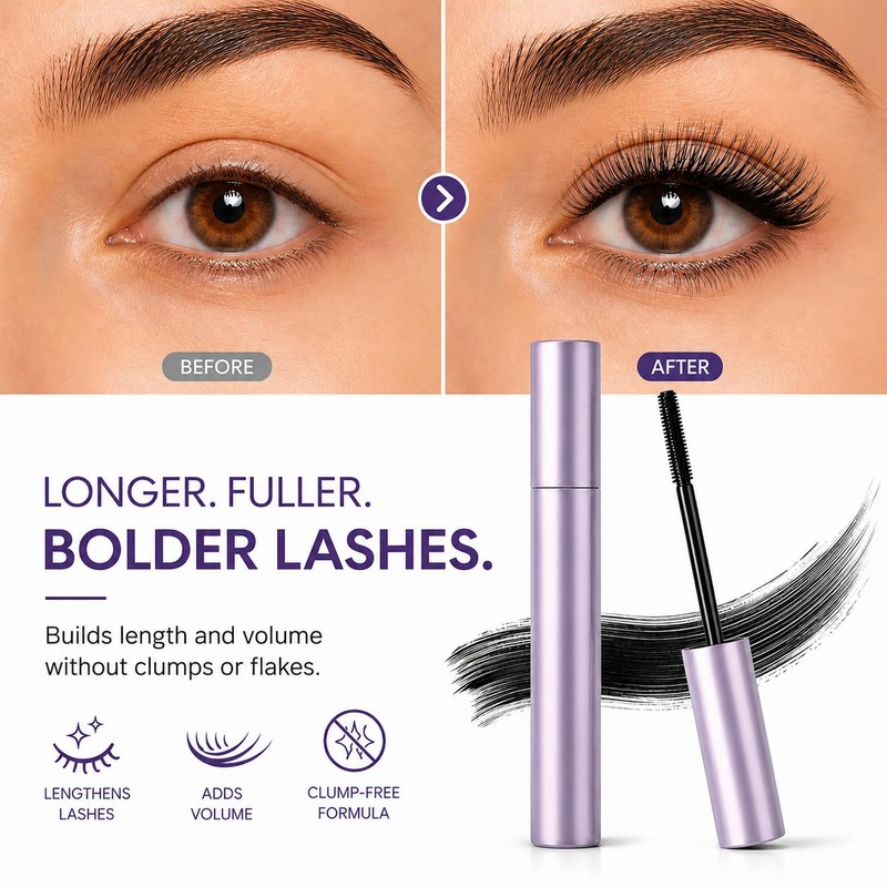 SILKSENCE Mascara for Older Women 60 plus, 1 Pack