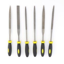 GIVIHGETI 6-Teilig Werkstattfeile Set, Flachfeile, Halbrundfeile, Rundfeile, Nadelfeile für Werkstatt und Heimwerken