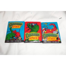1988 Topps Dinosaurs Attack ! Collector Cards and Sticker Pack