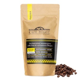 Cafe Bogue Premium Whole Bean Coffee, Hand-Picked, Shade-grown from Boquete-Panama, Medium Roast, 100% Arabica, 12oz (1Bag)