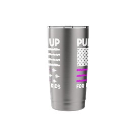 Purple Up US Flag Fighter Jet Military Kids Military Child Stainless Steel Insulated Tumbler