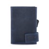 SecWal Card Holder With Coin Compartment, Press Stud - Blue