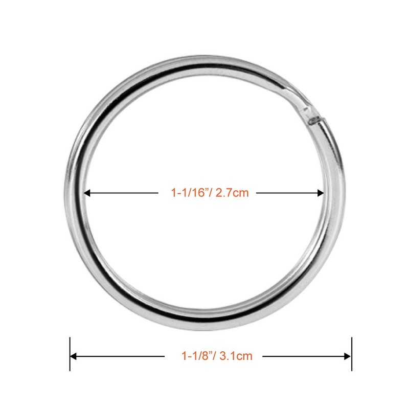 PAXCOO 100 Pcs Key Chain Hooks with Key Rings (Large