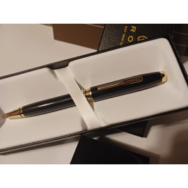 Cross VERY RARE CROSS CLASSIC BLACK AND 23KT GOLD BALLPOINT PEN NEW GRADUATION GIFT