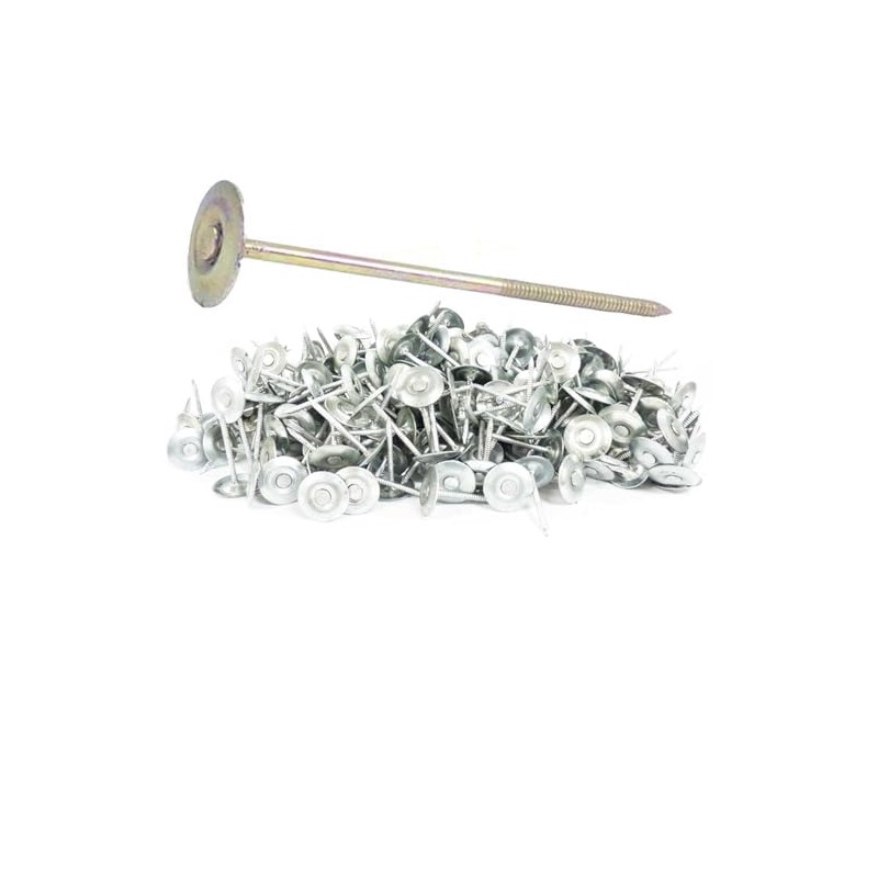 6" x 6GA Ring GALV Steel Round Cap Nails 25lb