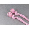 Pink Snake Hair Sticks Velvet Velour Chop Sticks Picks Pins