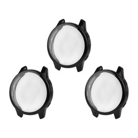 UKCOCO 3Pcs Cases Compatible with Garmin Venu: TPU Shockproof Scratch Proof Cover Case Watch Cover Screen Protector (Black)