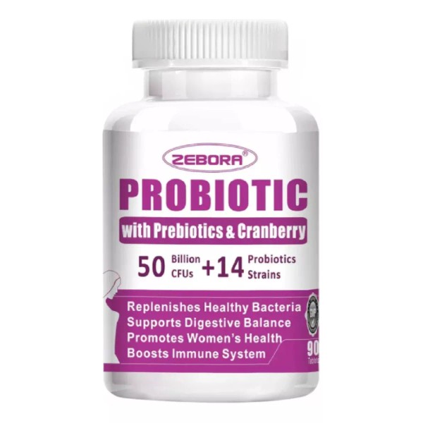 Zebora Probióticos Prebióticos Salud Digestiva Mujer 60 Americano