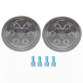 AGP.1978 2PCS Par36 LED Tractor Light Round Flood Lamp 5000K LED Work Light 12V Sealed Beam Compatible with John Deere Tractor 4430 3010… (Trapezoid Beam)