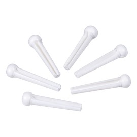 Golden Gate F-0004 Acoustic Guitar Bridge Pins - White - Set of 6