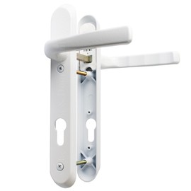 Avocet Affinity DHAFWHLLSA Lever Sprung Door Handle Set, White, Fixings Centres 122mm