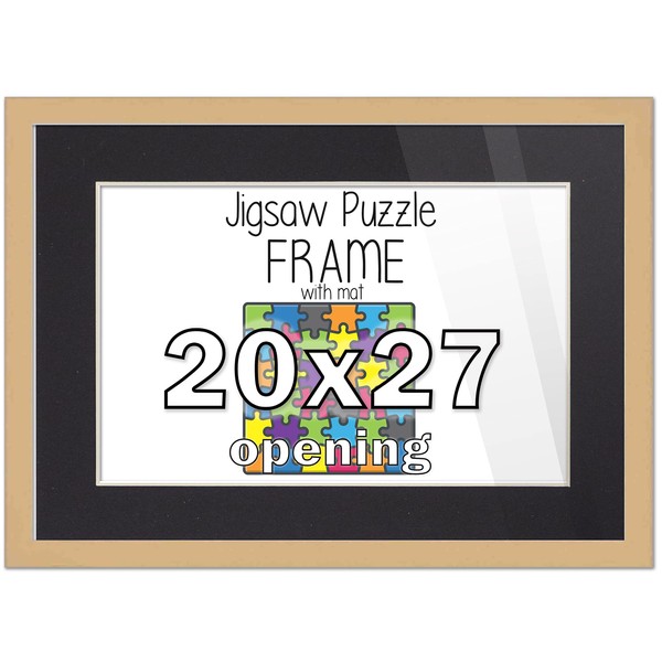 22x29 Frame Matted to Display 20x27 Puzzle with Peel &