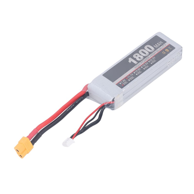 LiPo Battery Pack 11.1V 3S 1800mAh 25C Rechargeable LiPo Battery