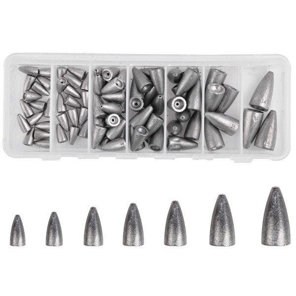 Worm Fishing Sinker Weights Kit, Bass Sinker Fishing Weights Set Assortment Size with Fishing Tackle Box for Freshwater Saltwater Fishing (29pcs Weights Kit)