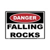 Danger Falling Rocks Material Debris Label Sticker Decal Construction Explosive