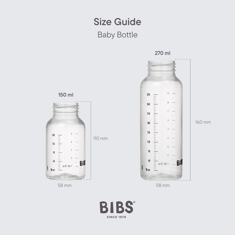 BIBS Bottle 150 ml - BPA-free. Dishwasher safe - compatible