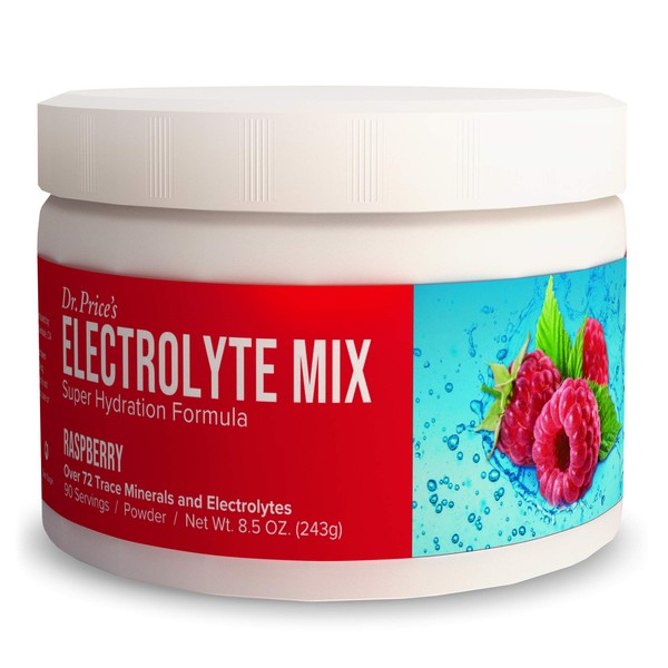 Electrolytes Powder No Sugar - Electrolyte Mix - Hydration Drink - Keto Electrolytes - Fasting Electrolytes - Water Enhancer, No Tablets, Non-GMO, Gluten Free, Sports Drink - 90 Servings Raspberry