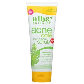 Alba Botanica Acnedote Maximum Strength Face And Body Scrub, 8 Oz