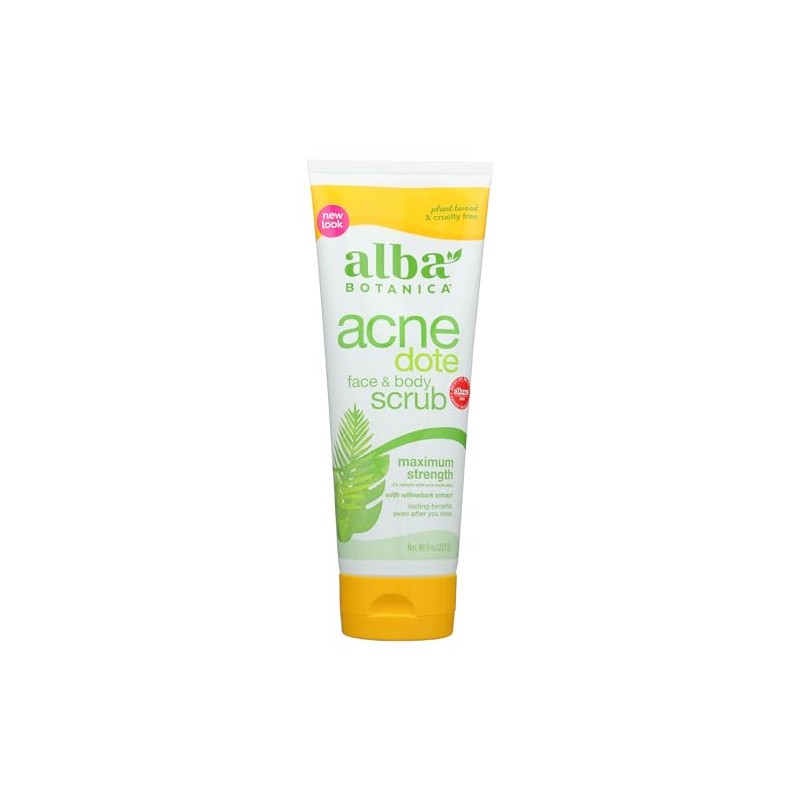 Alba Botanica Acnedote Maximum Strength Face And Body Scrub, 8