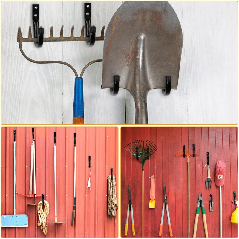 KURUI Metal Wall Hooks for Hanging Heavy Duty, 6Pcs Garage