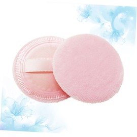 TOVINANNA 8pcs Soft Round Makeup Blending Powder Puff Cotton Puff with Rayon Ribbon Mini Fluffy Powder Sponge for Foundation Safe for Delicate Skin