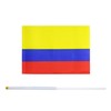 Paquete de 25 banderas pequeñas de mano con bandera colombiana