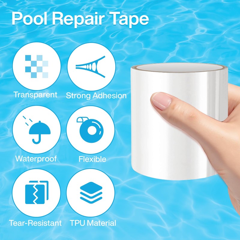 Pool Patch Repair Kit - Strong Adhesive Waterproof Tape for