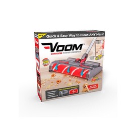 Voom VMSWP-MC4 Rechargeable Bagless Cordless Sweeper with 360 Swivel Rotation No Filter Red/Gray