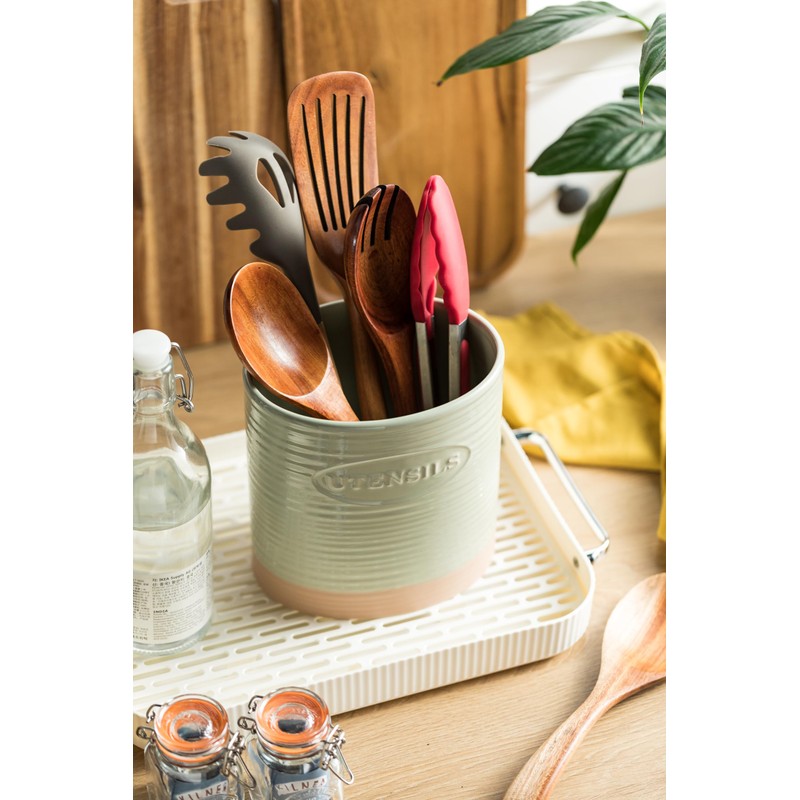 YHOSSEUN Kitchen Utensil Holder, Ceramic Utensil Holder for Kitchen Counter