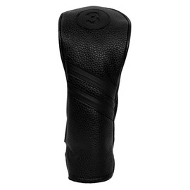 ProActive Sports | Vintage Golf Club Head Covers | for Drivers, Fairway Woods, and Hybrids | Classy Headcovers That Fit Most Clubs | Classic Leather Look | 3-Wood Headcover | Black