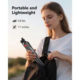 Aureday Aureday 72" Phone Tripod and Selfie Stick, Cell Phone Tripod Stand with Wireless Remote & Extendable Phone Mount for Travel/Selfie/Recording/Vlogging, Compatible with iPhone/Android/Camera