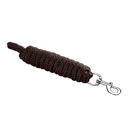 Start Economic Horse Lead Rope 2 m - Start Economic Tie Rope Made of Soft Nylon, Brown, with Sturdy Snap Hook - Lead & Tie Rope for Horses, Ponies, Donkeys, Goats (Brown, Snap)