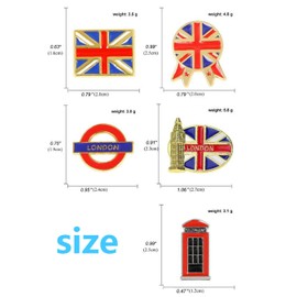 United Kingdom Flag Brooches for Men Women Britain National Flag Enamel Pins London Building Brooch Pins Lapel Badge Pin On Clothes Hats Backpack