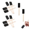 Pack of 10 Foam Brush Sponge Brushes with Wooden Handle