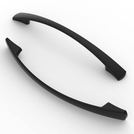 FURNIWARE Pack of 10 Handles, 128 mm Hole Spacing, Furniture Handles, Cabinet Handles, Kitchen Handles, Furniture Drawer Handles, Furniture Handles, Drawer Handles, Matt Black