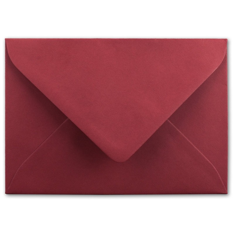 100 DIN C6 Envelopes Dark Red 11.4 x 16.2 cm